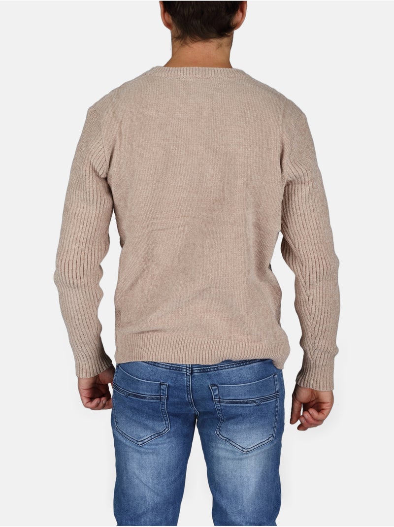 Jersey de vestir de cuello redondo - Kenzarro Crema - Kiabi