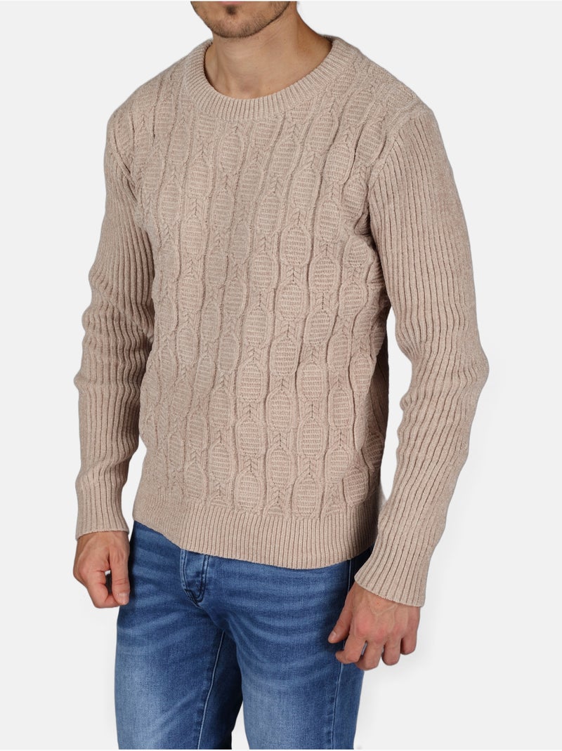 Jersey de vestir de cuello redondo - Kenzarro Crema - Kiabi