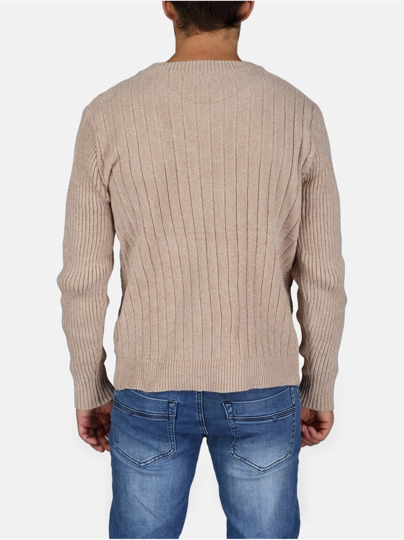 Jersey de vestir de cuello redondo - Kenzarro Crema - Kiabi