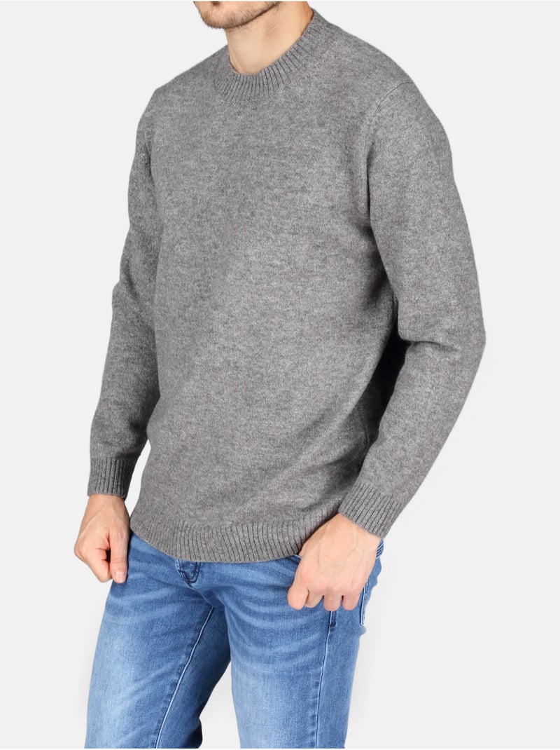 Jersey de vestir de cuello redondo - Kenzarro Gris claro - Kiabi