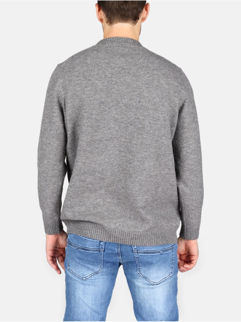 Jersey de vestir de cuello redondo - Kenzarro Gris claro - Kiabi