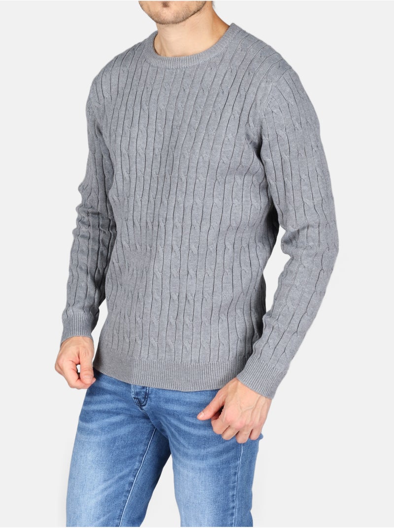 Jersey de vestir de cuello redondo - Kenzarro Gris - Kiabi