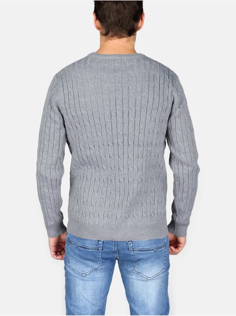 Jersey de vestir de cuello redondo - Kenzarro Gris - Kiabi