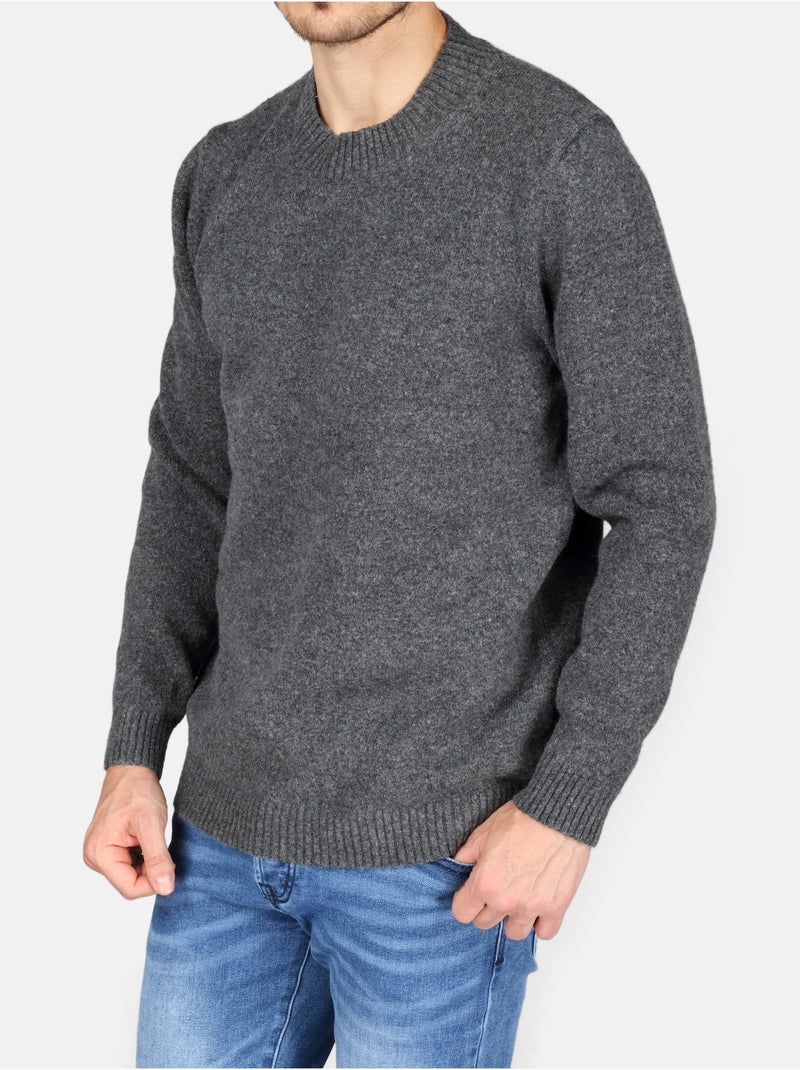 Jersey de vestir de cuello redondo - Kenzarro Gris oscuro - Kiabi