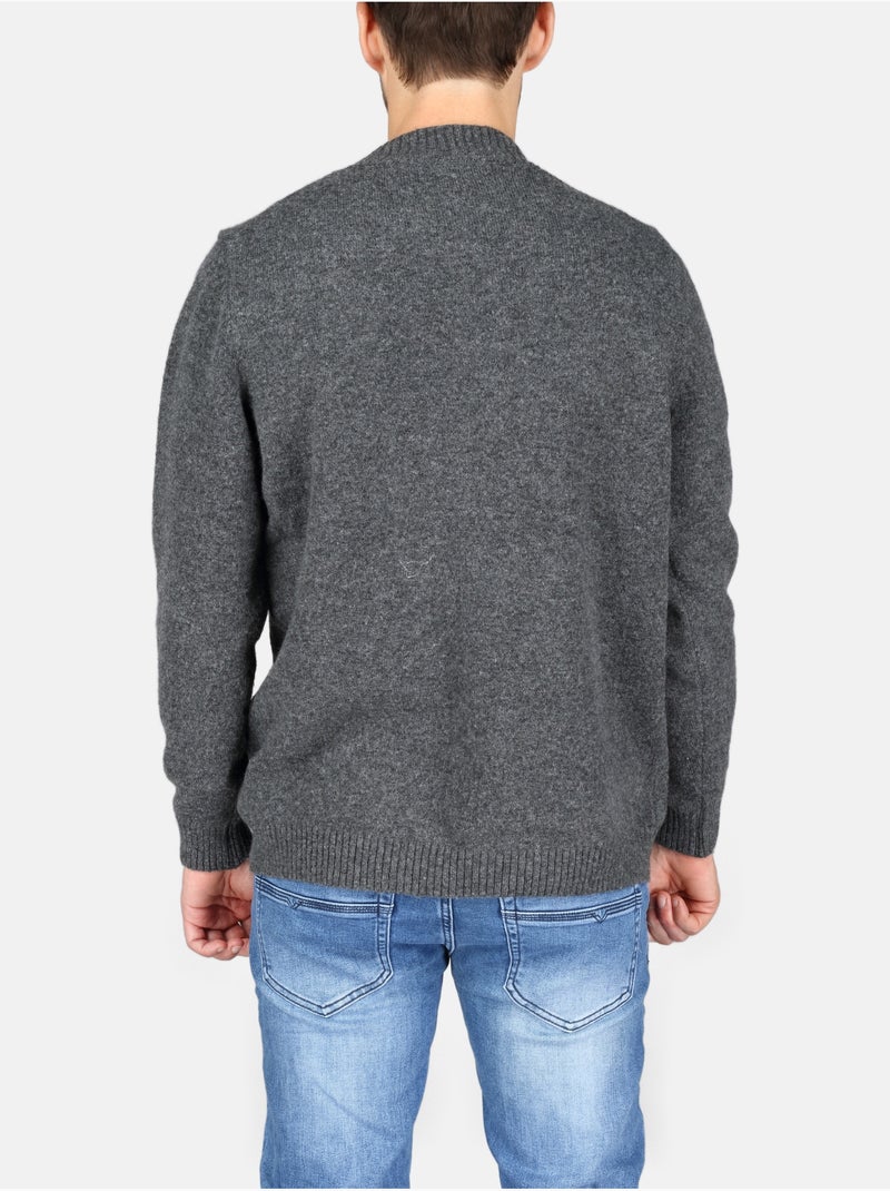 Jersey de vestir de cuello redondo - Kenzarro Gris oscuro - Kiabi
