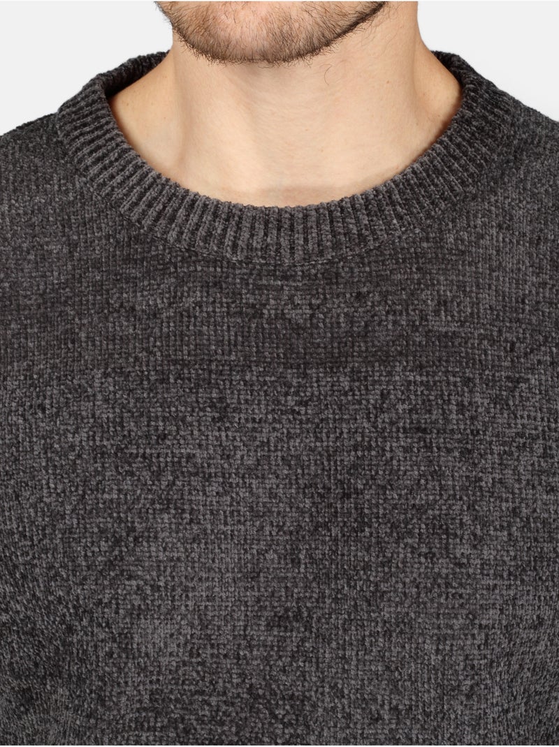 Jersey de vestir de cuello redondo - Kenzarro Gris oscuro - Kiabi