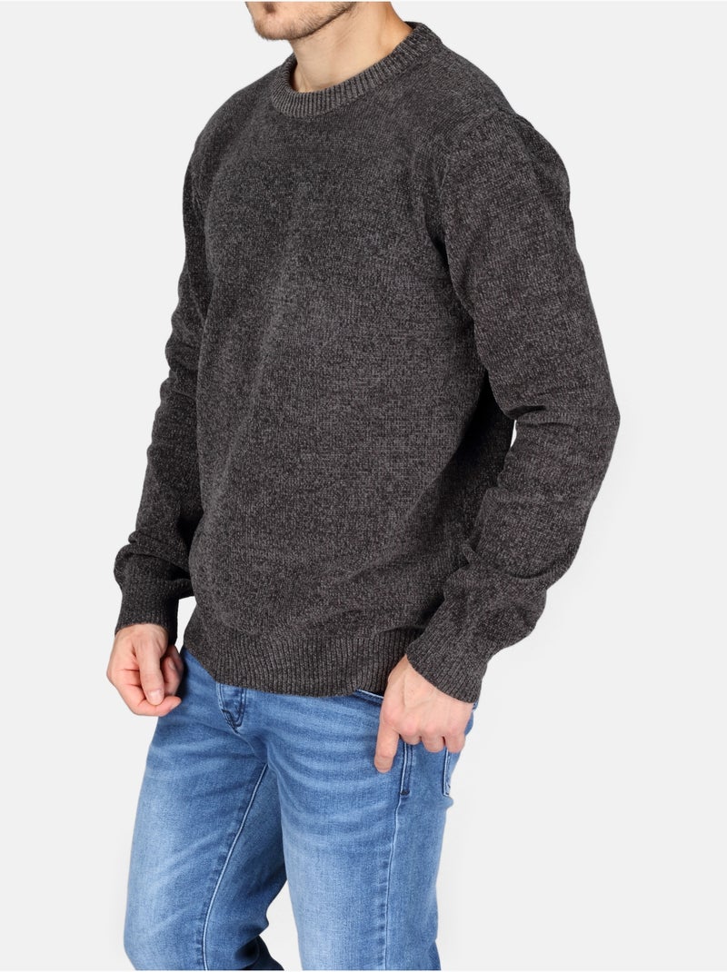 Jersey de vestir de cuello redondo - Kenzarro Gris oscuro - Kiabi