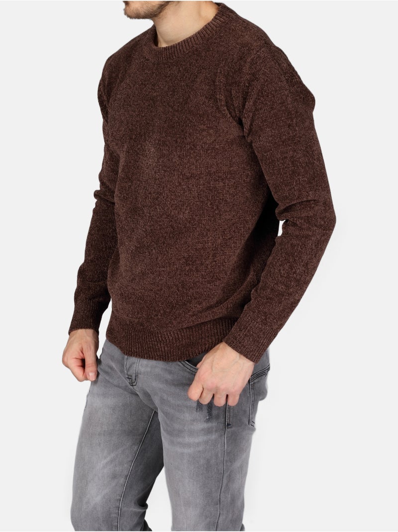 Jersey de vestir de cuello redondo - Kenzarro Marrón - Kiabi