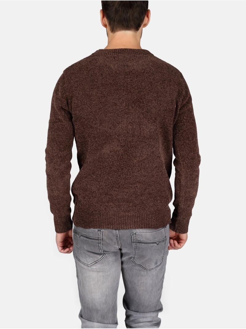 Jersey de vestir de cuello redondo - Kenzarro Marrón - Kiabi