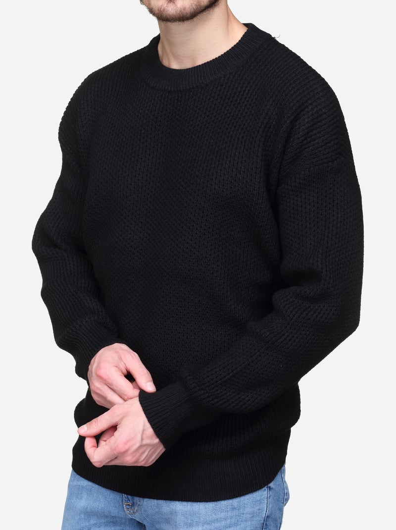 Jersey de vestir de cuello redondo - Kenzarro Negro - Kiabi