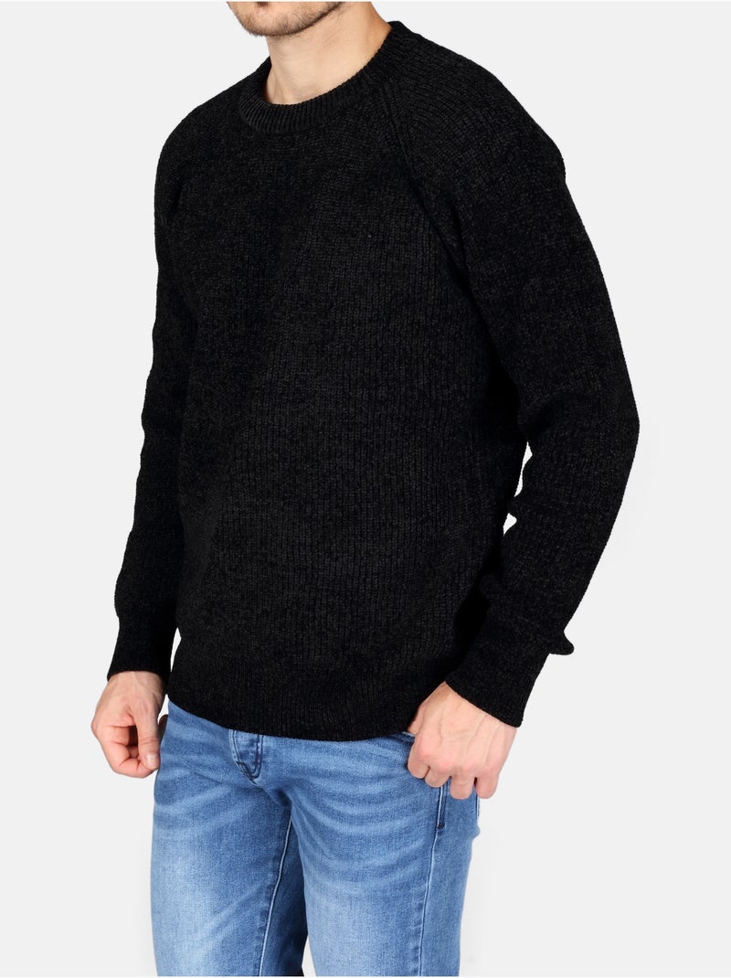 Jersey de vestir de cuello redondo - Kenzarro Negro - Kiabi