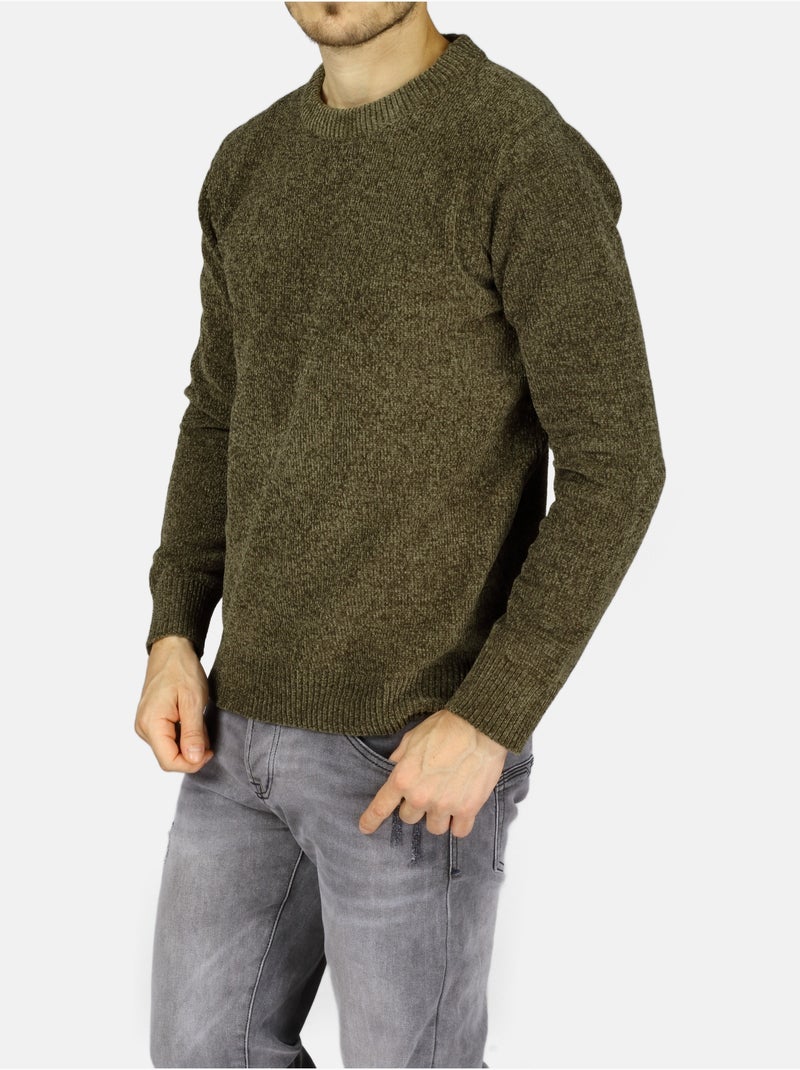 Jersey de vestir de cuello redondo - Kenzarro Verde - Kiabi