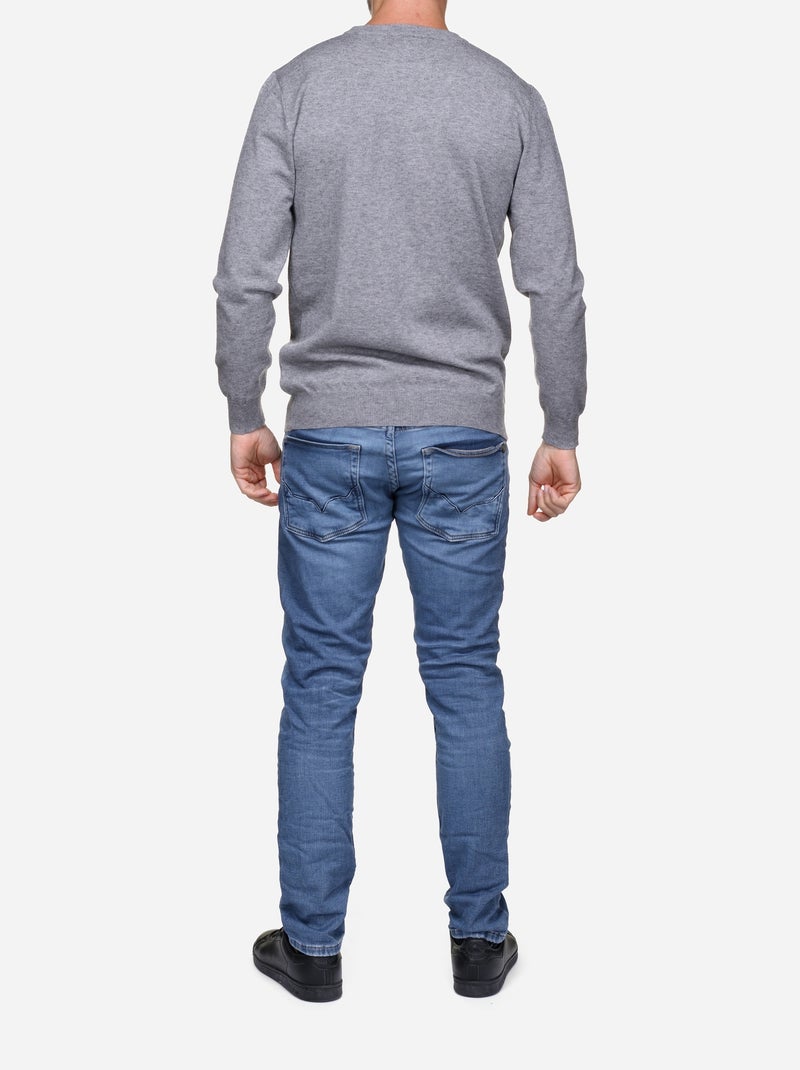 Jersey de vestir de cuello redondo - Yves Enzo Gris - Kiabi