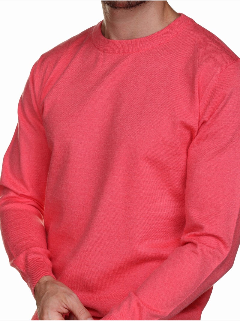 Jersey de vestir de cuello redondo - Yves Enzo Rojo bermellón - Kiabi