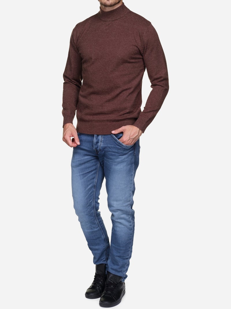 Jersey de vestir para ponerse - Yves Enzo Marrón oscuro - Kiabi