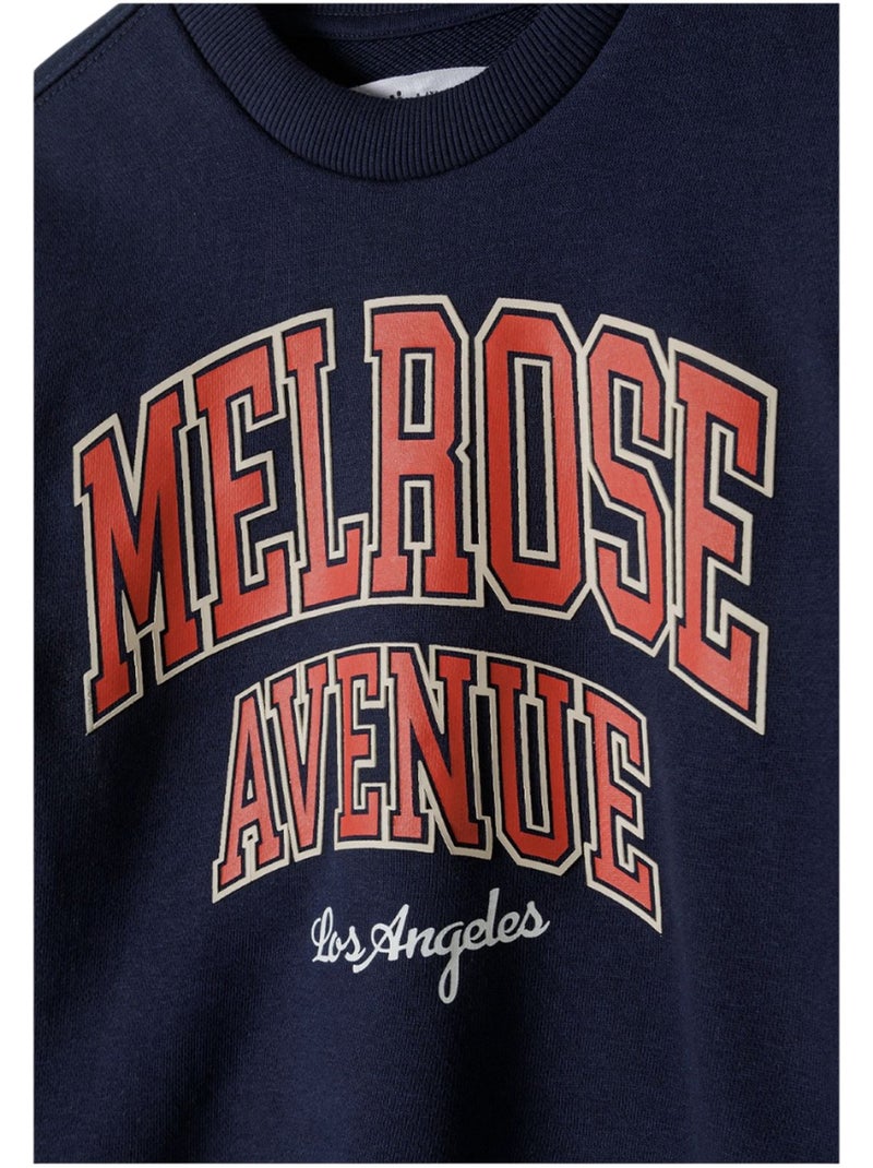 Jersey diseño texto niños - minoti Azul - Kiabi