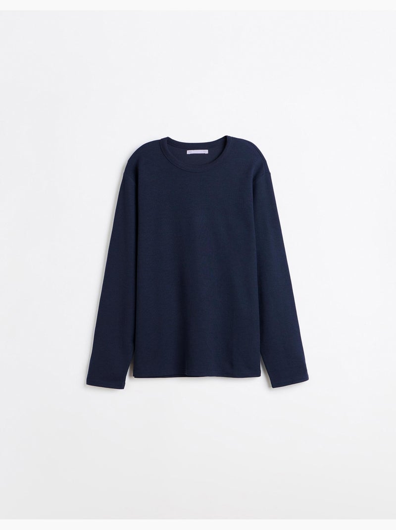 Jersey efecto gofre, mo fashion Azul - Kiabi