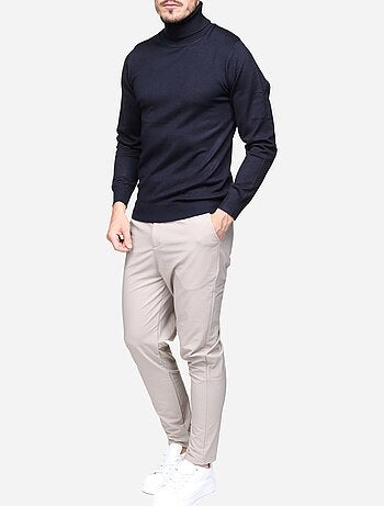 Jersey elegante de cuello alto - Frilivin