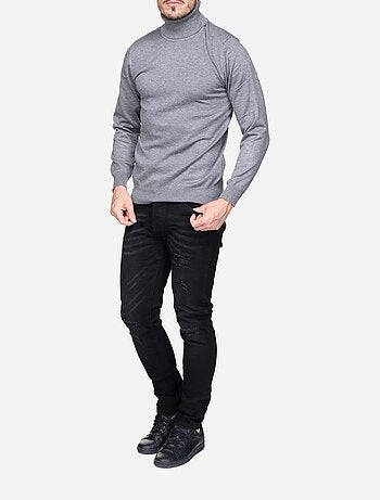 Jersey elegante de cuello alto - Frilivin