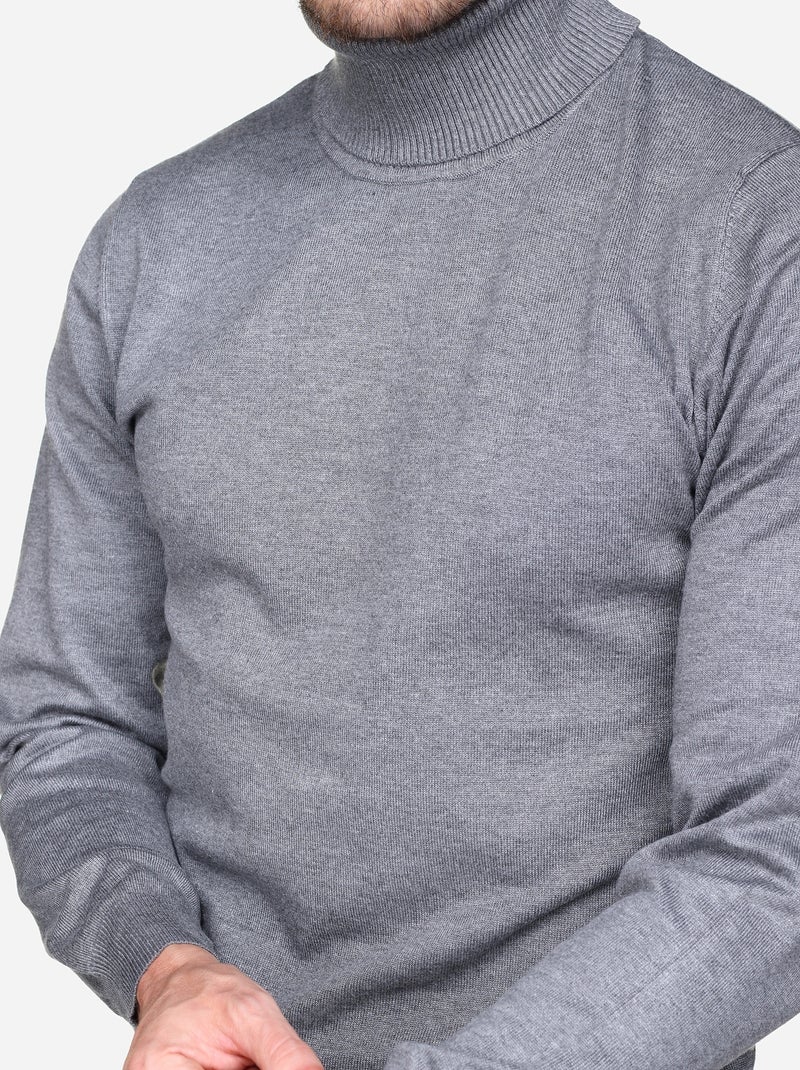 Jersey elegante de cuello alto - Frilivin Gris - Kiabi