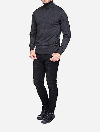 Jersey elegante de cuello alto - Frilivin