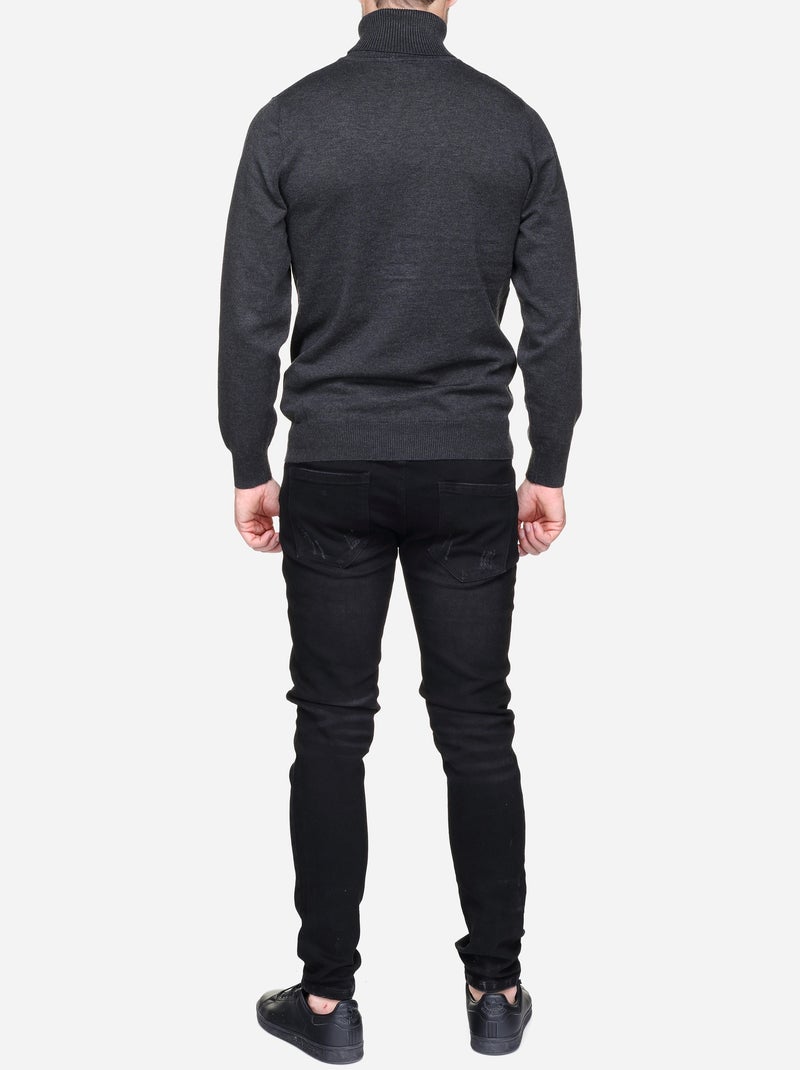 Jersey elegante de cuello alto - Frilivin Gris oscuro - Kiabi