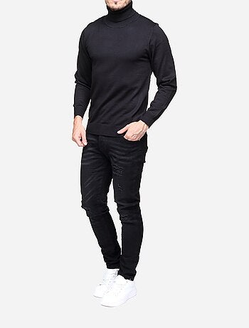 Jersey elegante de cuello alto - Frilivin