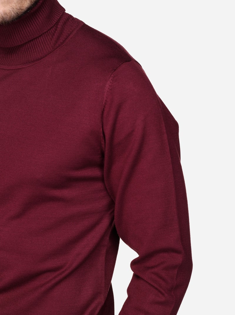 Jersey elegante de cuello alto - Frilivin Rojo - Kiabi