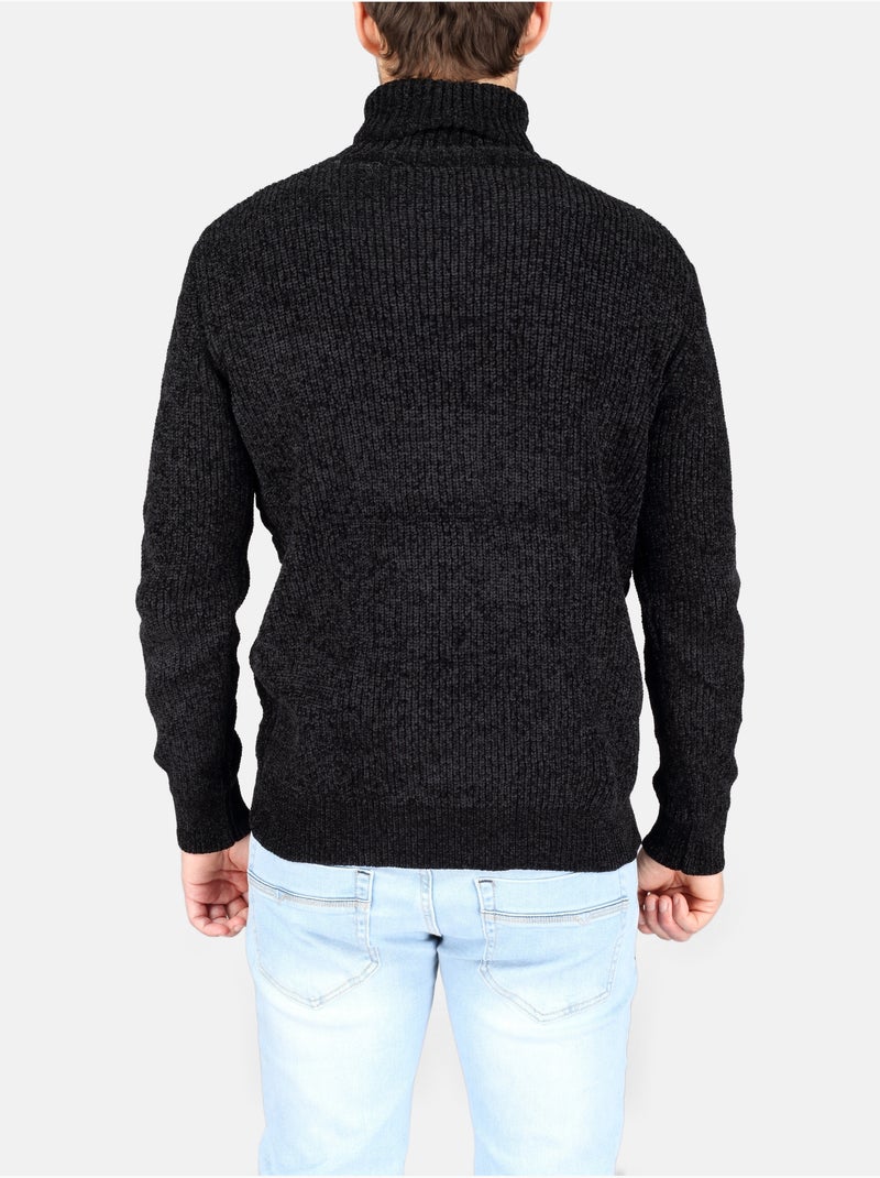Jersey elegante de cuello alto - Kenzarro Negro - Kiabi