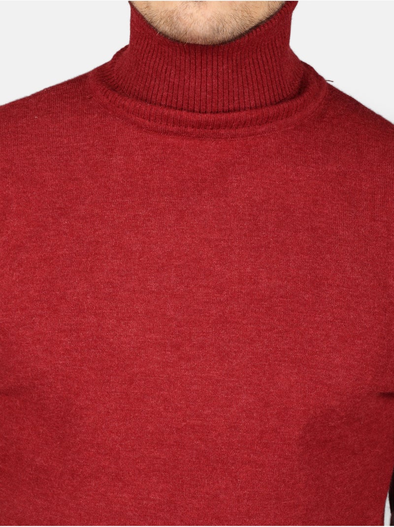 Jersey elegante de cuello alto - yves enzo Burdeos - Kiabi
