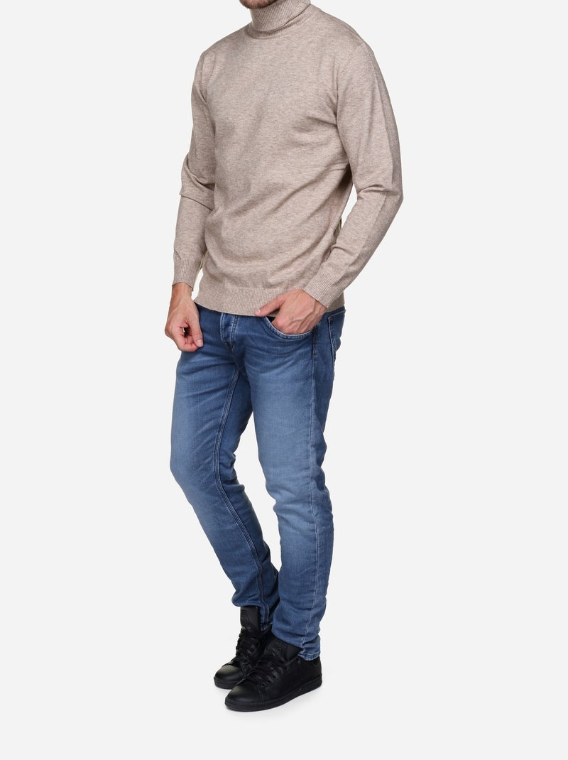 Jersey elegante de cuello alto - Yves Enzo Crema - Kiabi