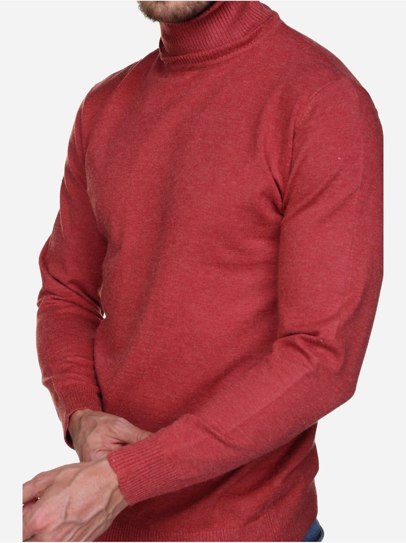 Jersey elegante de cuello alto - Yves Enzo Ladrillo - Kiabi