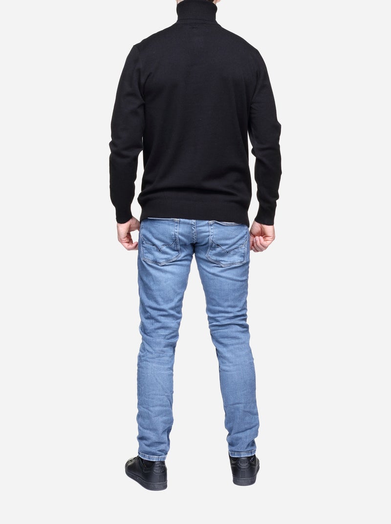 Jersey elegante de cuello alto - Yves Enzo Negro - Kiabi