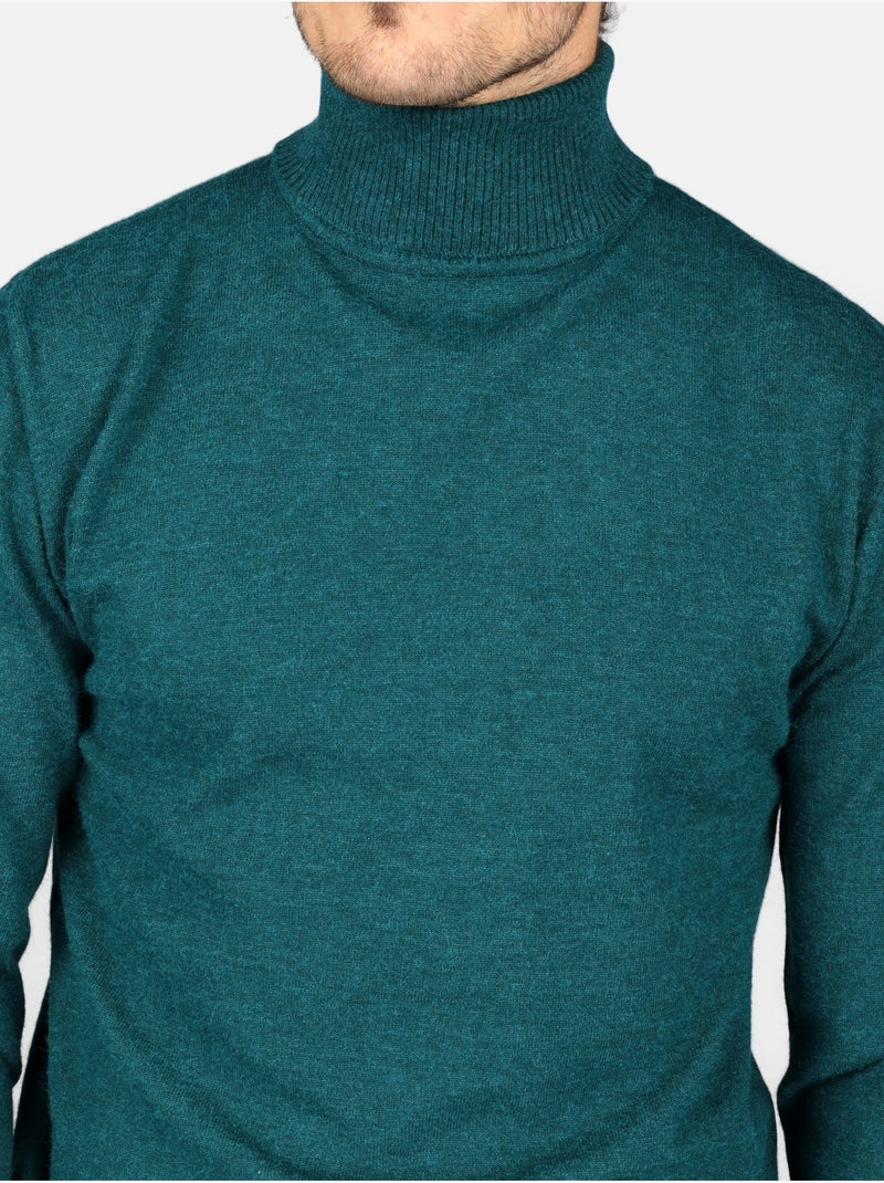 Jersey elegante de cuello alto - yves enzo Verde - Kiabi