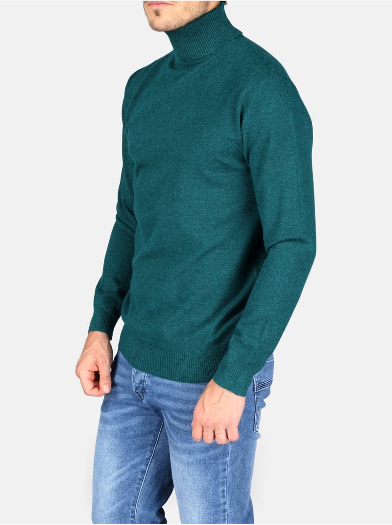 Jersey elegante de cuello alto - yves enzo Verde - Kiabi