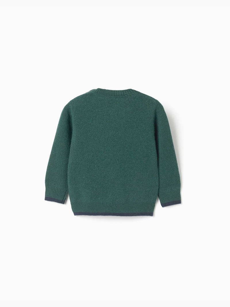 Jersey en mezcla de lana b&s Verde - Kiabi