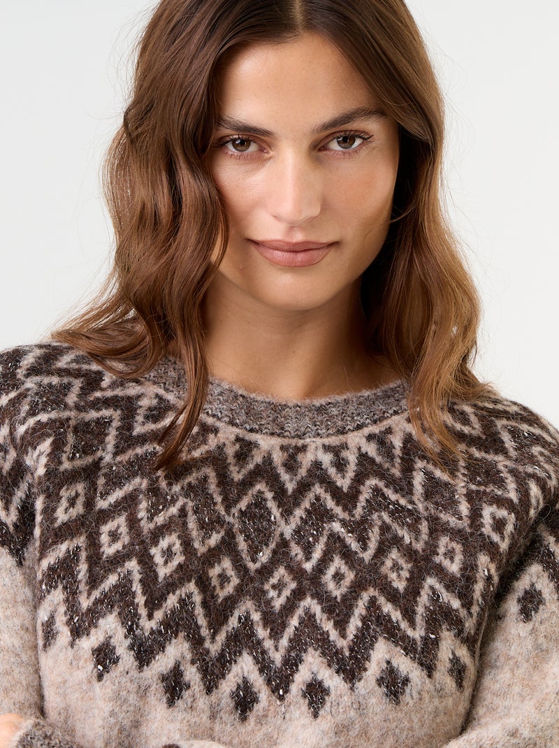 Jersey estampado Beige - Kiabi