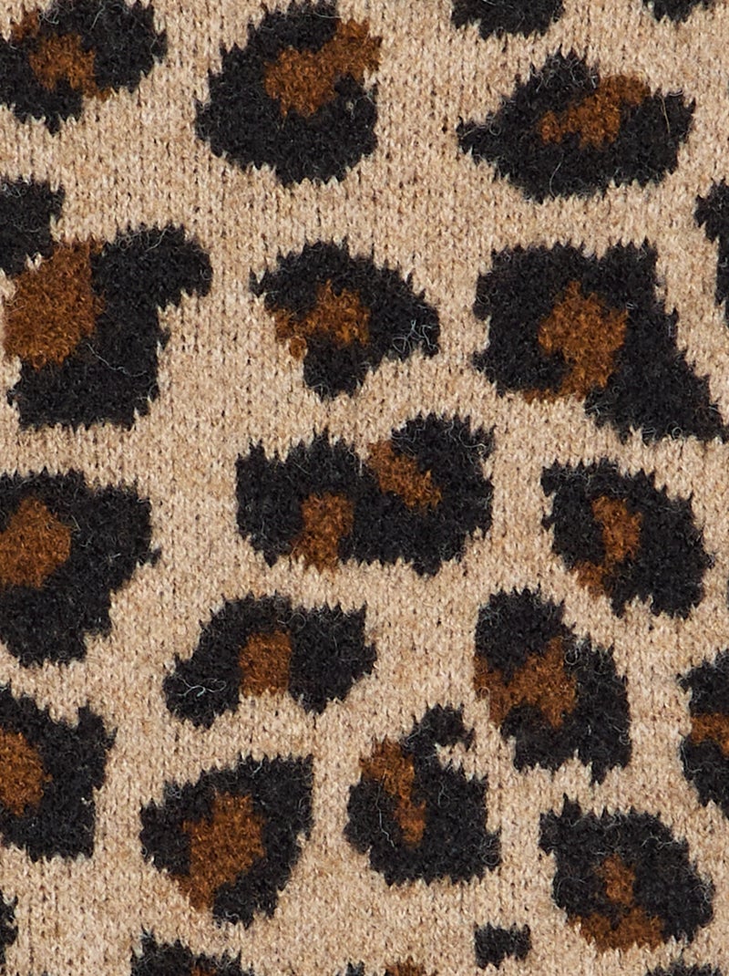 Jersey estampado de leopardo Beige - Kiabi