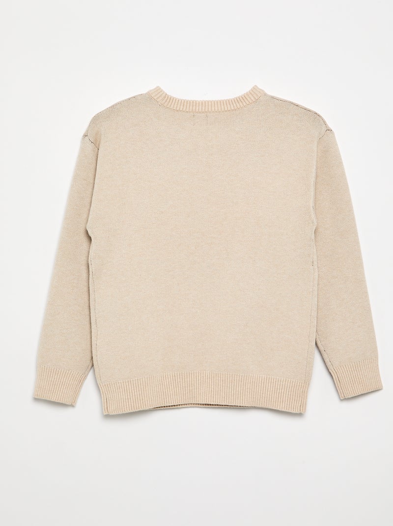 Jersey estampado de manga larga Beige - Kiabi