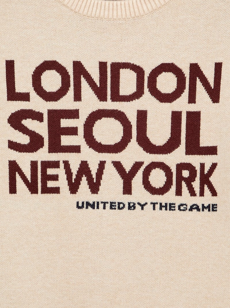 Jersey estampado de manga larga Beige - Kiabi