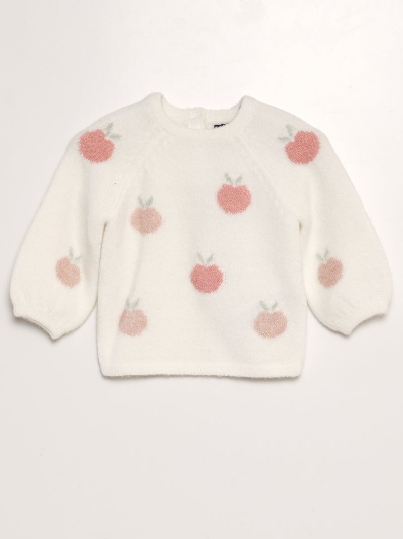 Jersey estampado de punto BLANCO - Kiabi