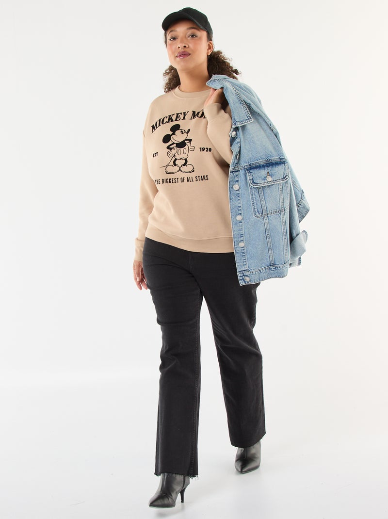 Jersey estampado 'Disney' 'Mickey' de algodón liso Beige - Kiabi