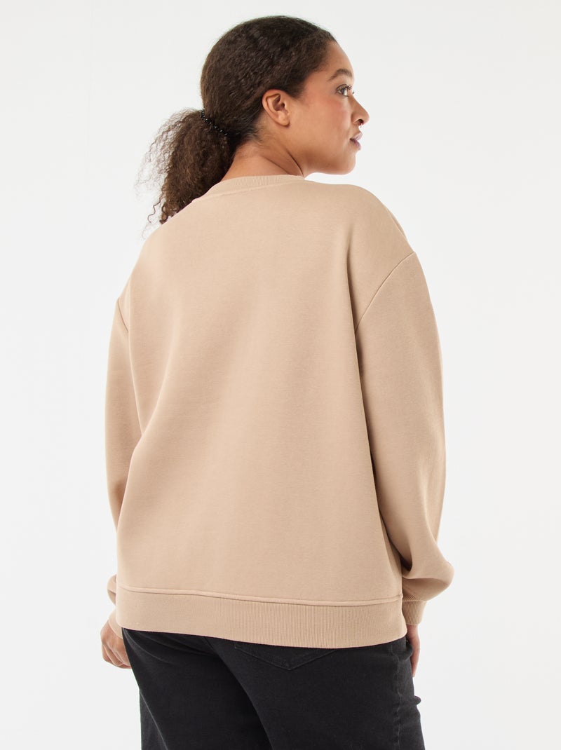 Jersey estampado 'Disney' 'Mickey' de algodón liso Beige - Kiabi