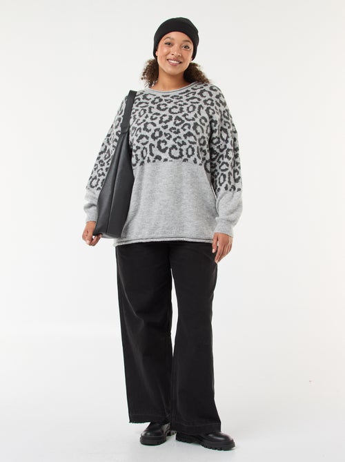 Jersey estampado leopardo 'Only Carmakoma' - Kiabi