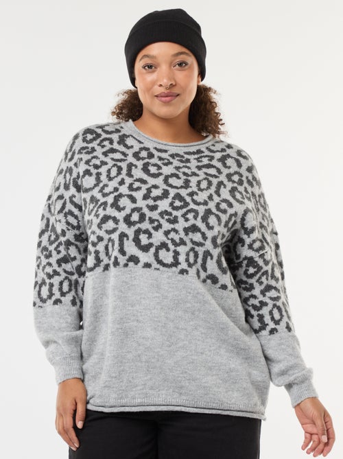 Jersey estampado leopardo 'Only Carmakoma' - Kiabi
