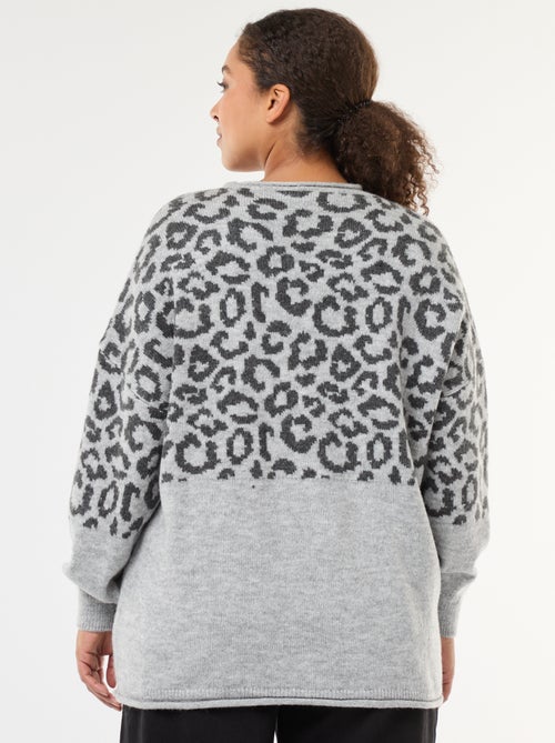 Jersey estampado leopardo 'Only Carmakoma' - Kiabi