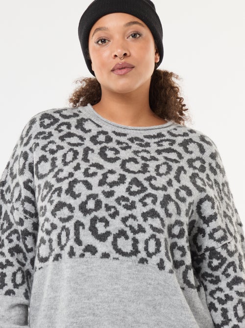 Jersey estampado leopardo 'Only Carmakoma' - Kiabi