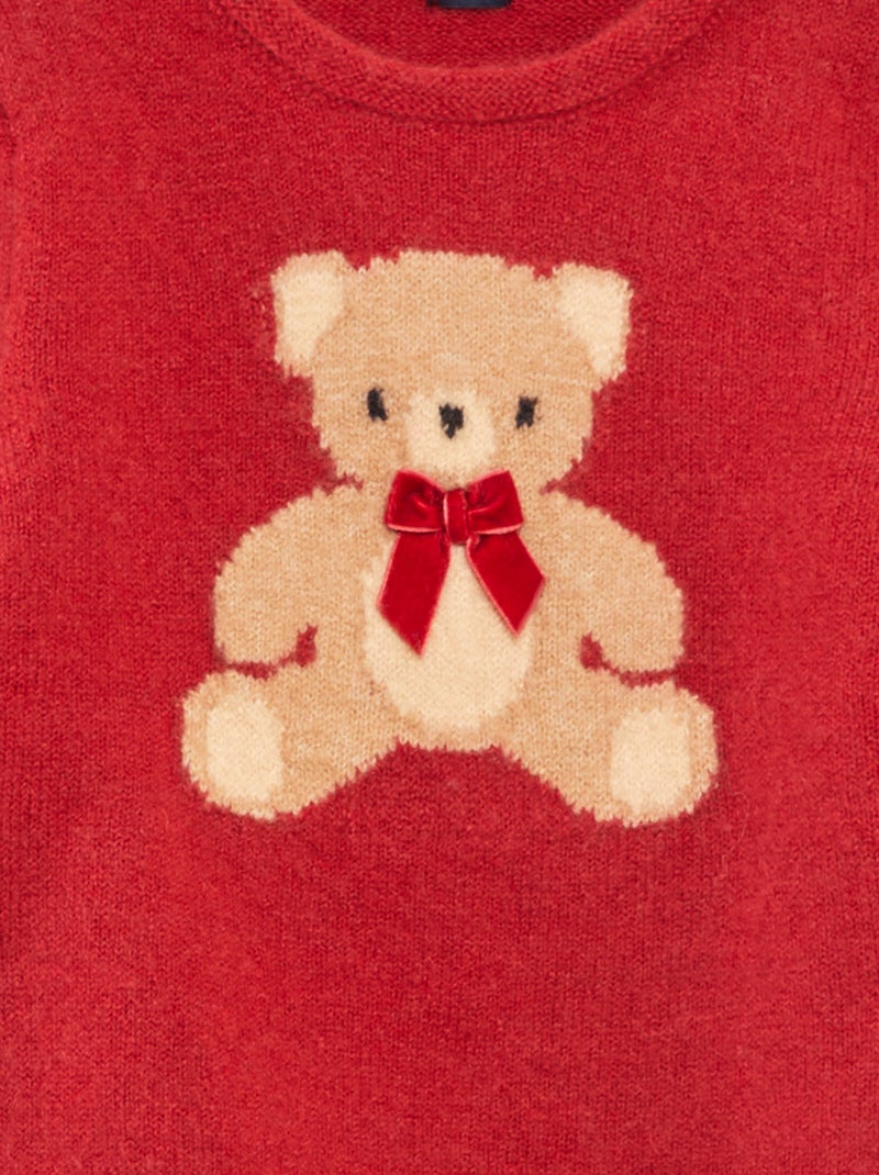 Jersey estampado Navidad Rojo - Kiabi