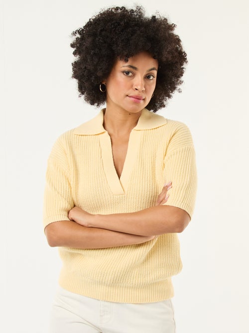 Jersey estilo polo con escote en V - Kiabi