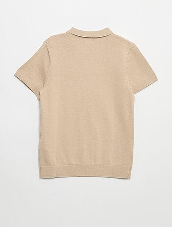 Jersey estilo polo de manga corta